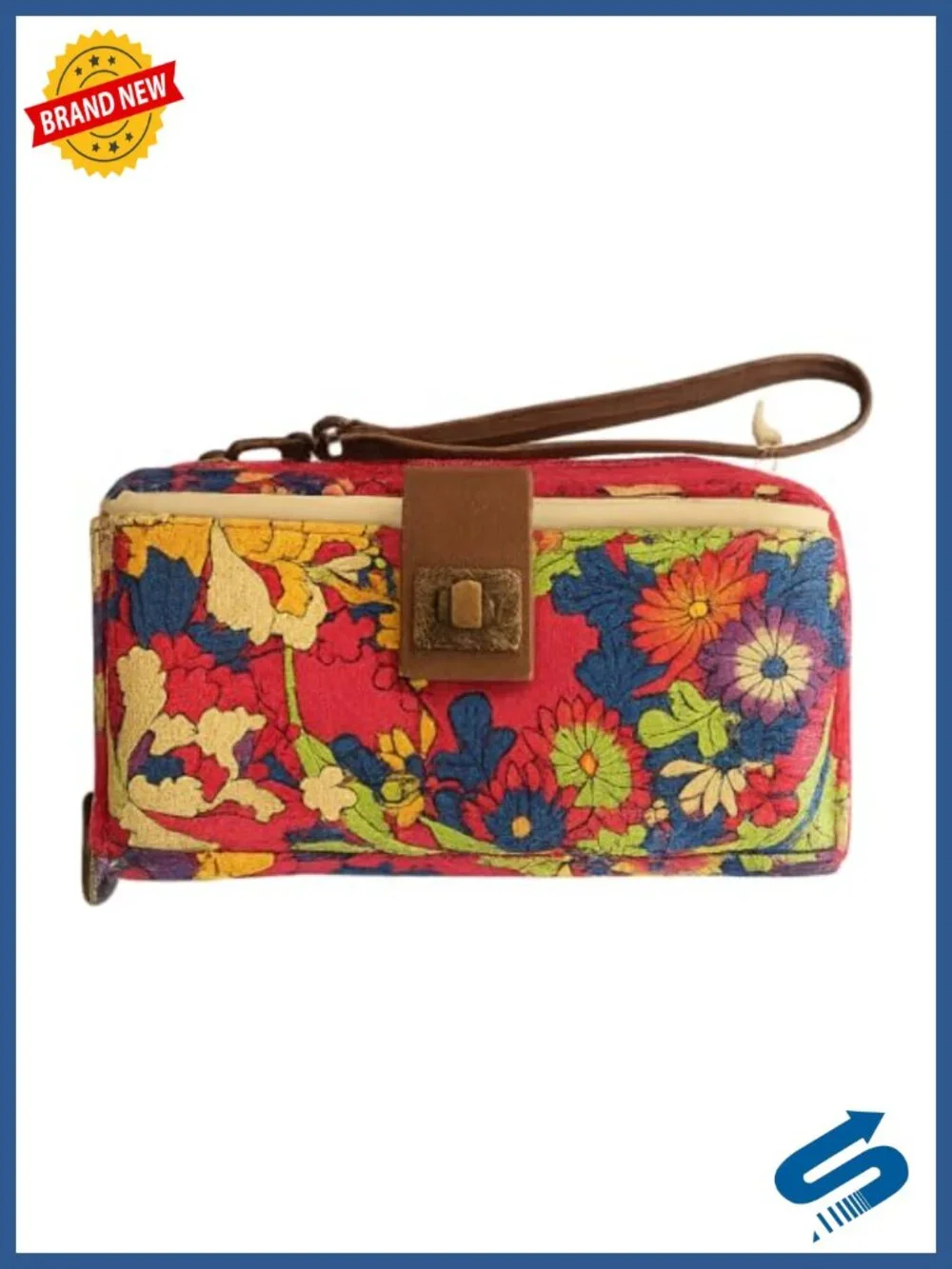 Convertible Smartphone Crossbody Bag Wristlet with Detachable Straps Wallet